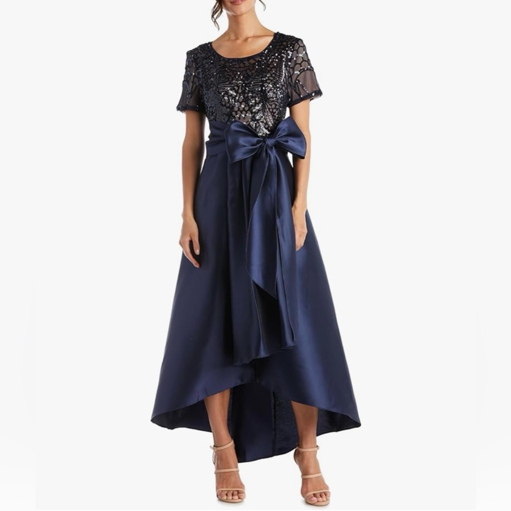Hi Low Formal Plus Size Sequined Dress with POCKETS!!